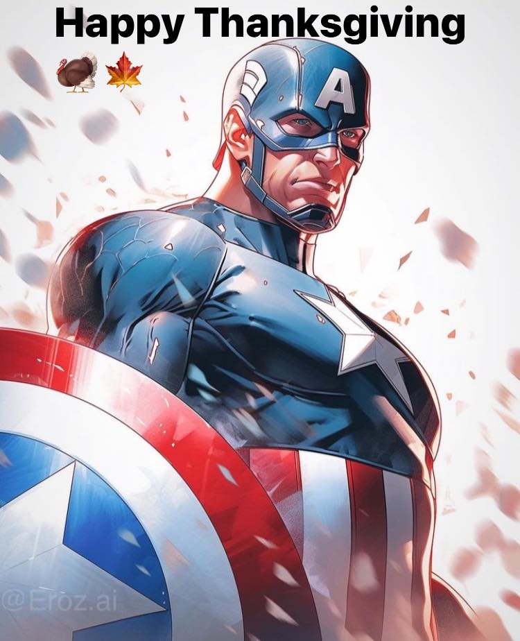 Thanksgiving Captain America Art Jigsaw Puzzle