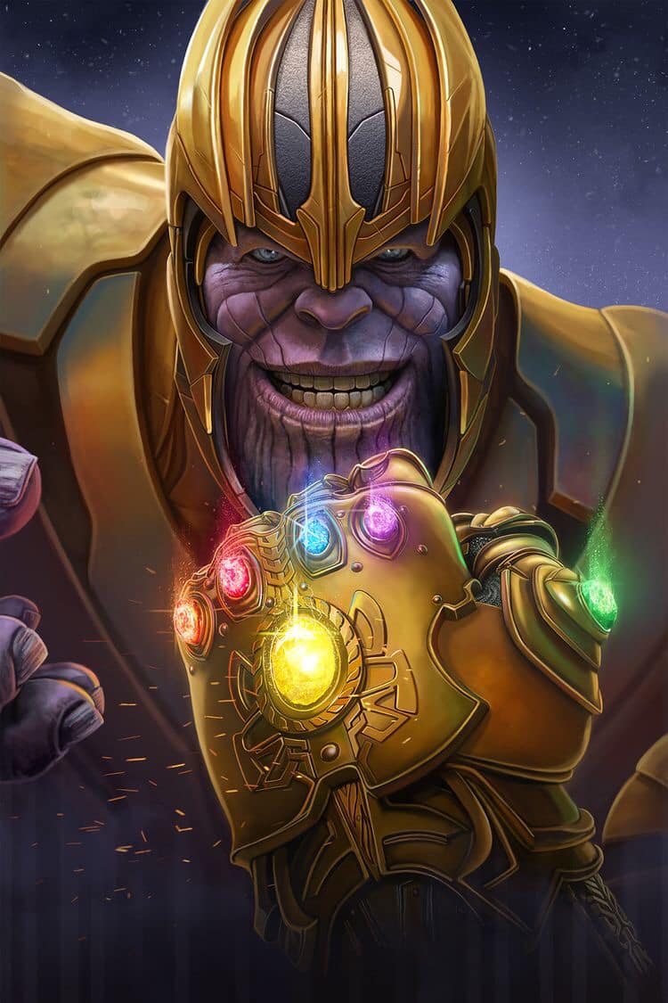 Thanos Gauntlet Portrait Print Poster