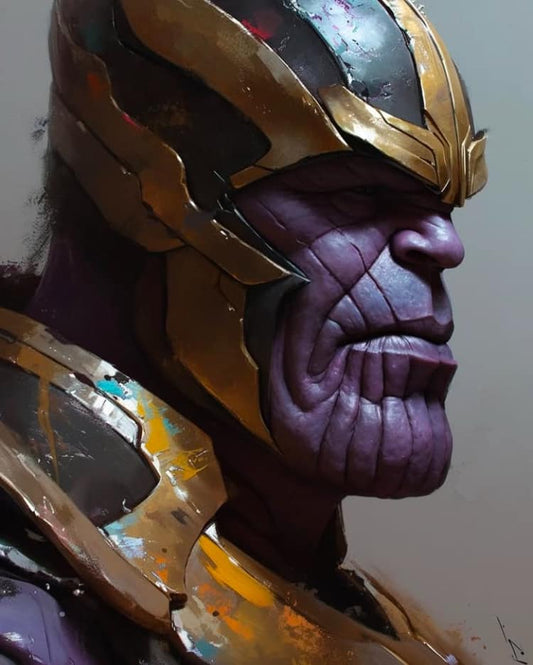 Thanos Portrait Artistic Rendering Print Poster