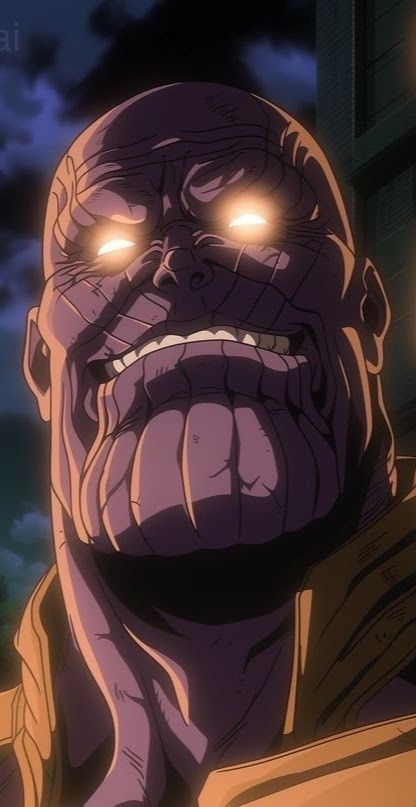 Thanos Smiling Portrait Print Poster