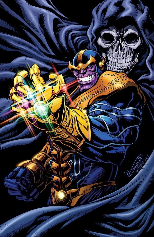 Thanos With Infinity Gauntlet Print Poster