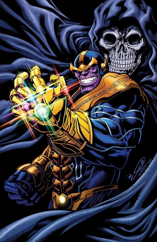 Thanos With Infinity Gauntlet Print Poster