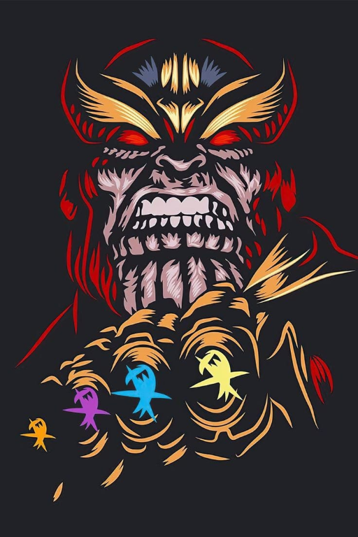 Thanos Infinity Gauntlet 7234 Print Poster
