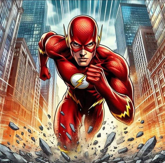 The Flash Comic Action Running Print Poster