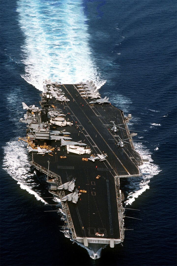 The Aircraft Carrier Uss Saratoga In The Mediterra Wall Art Home Poster