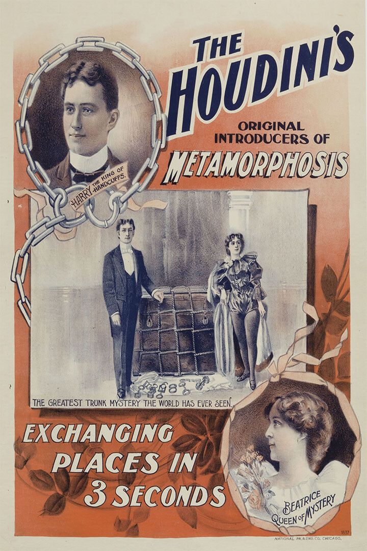 The Houdinis Metamorphosis 1895 Vintage Style Magic Jigsaw Puzzle