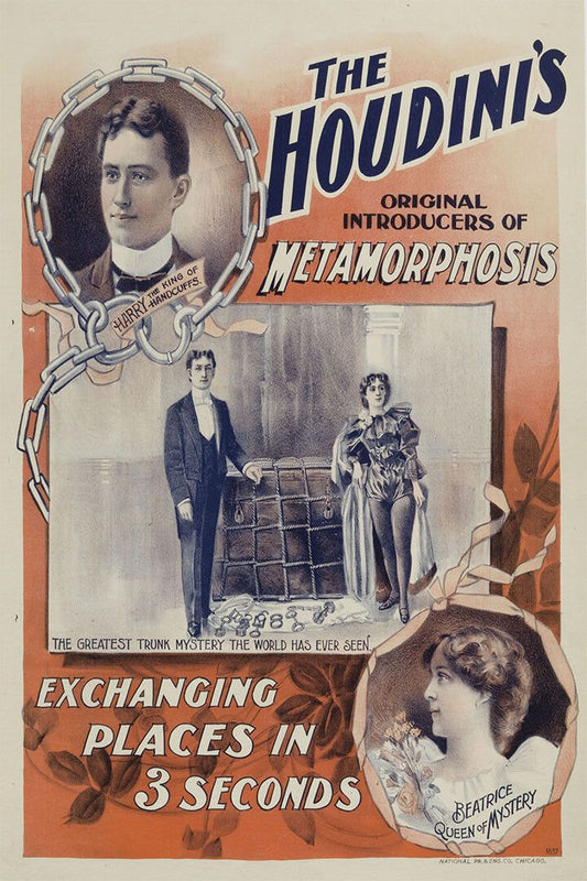 The Houdinis Metamorphosis 1895 Vintage Style Magic Jigsaw Puzzle