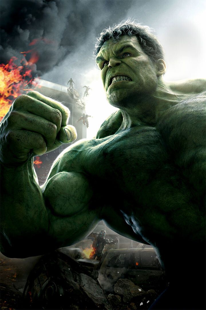 The Hulk Punching Action Print Painting Jigsaw Puzzle