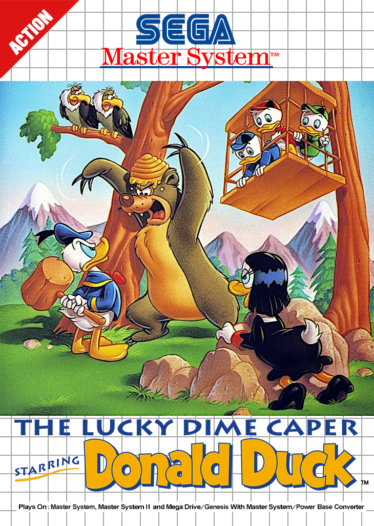 The Lucky Dime Caper Starring Donald Duck Sega Master System Print Poster