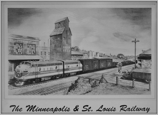 The Minneapolis & St. Louis Train Railroad Retro Ad Picture Magnet