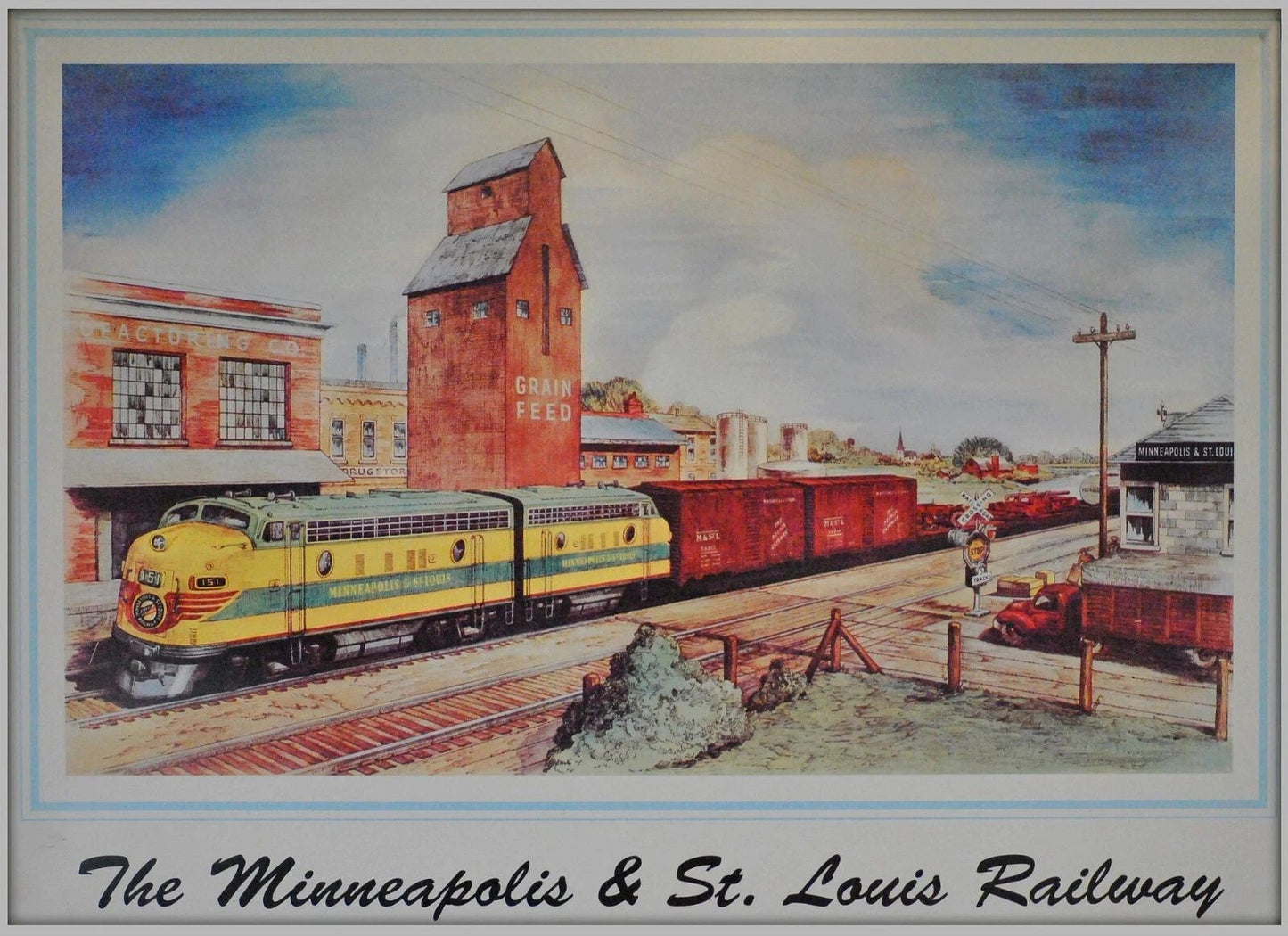 The Minneapolis & St. Louis Train Railroad Vintage Ad Picture Magnet