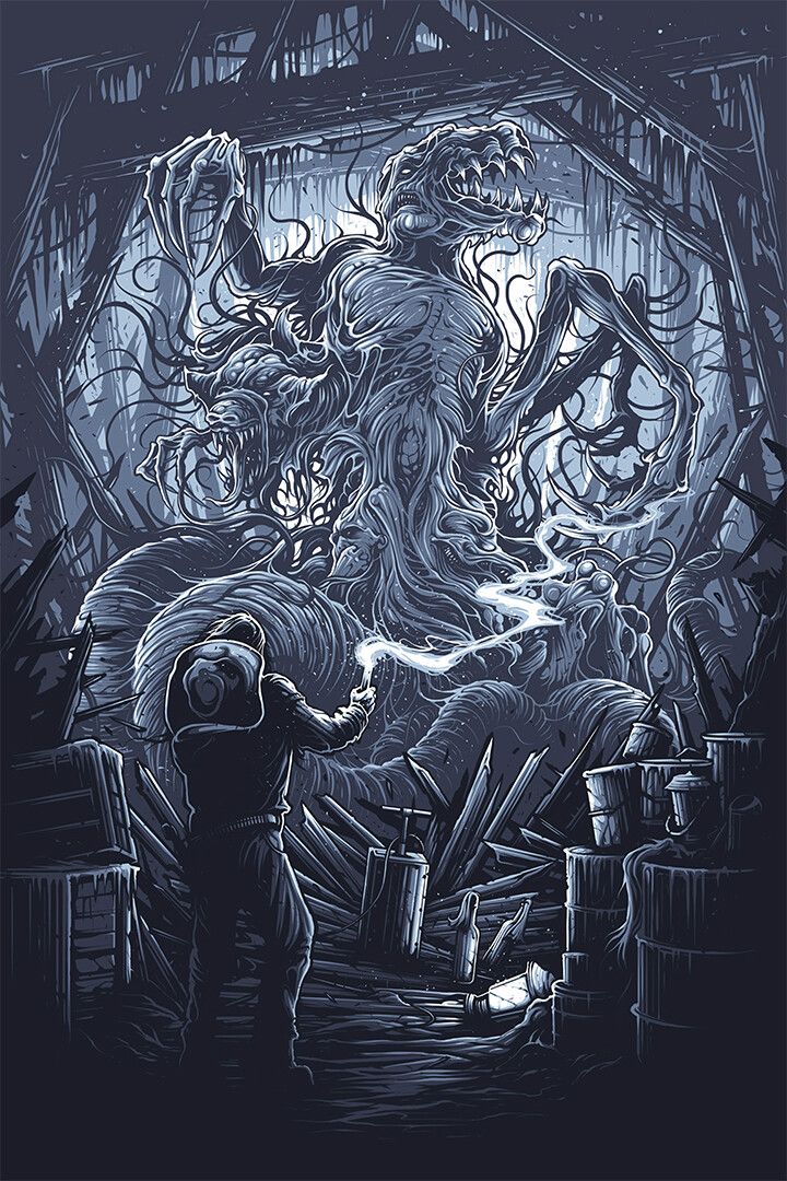 The Monster Movie Horror Print Canvas Jigsaw Puzzle