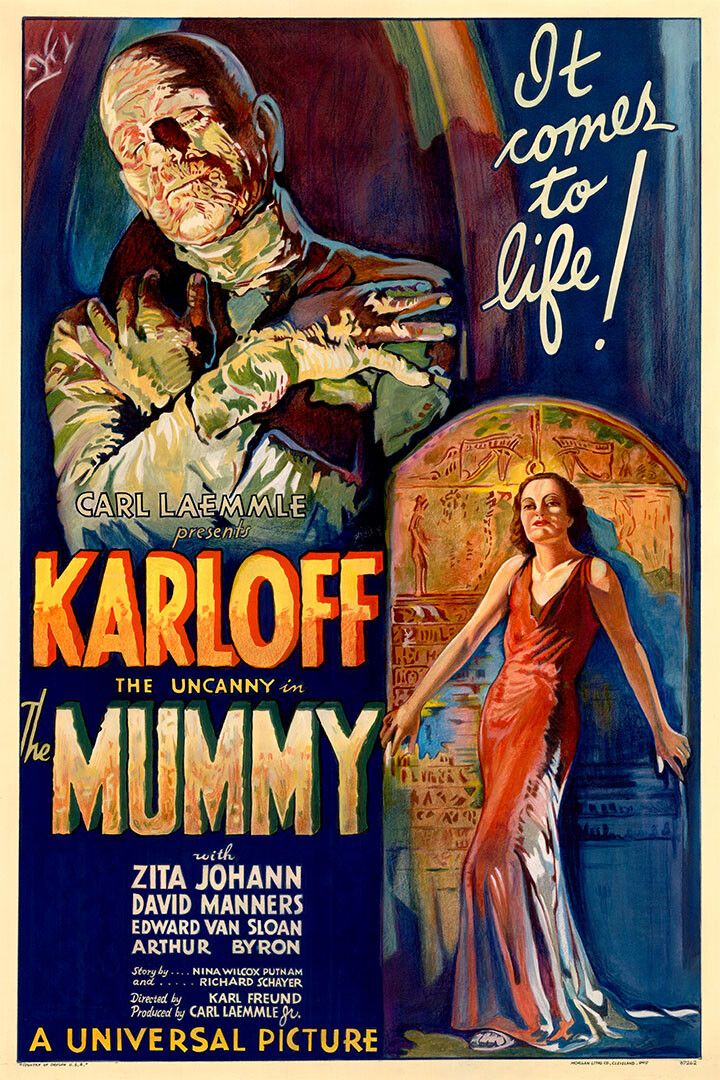 The Mummy Monster Movie Fantasy Horror 1932 Vintage Style Jigsaw Puzzle