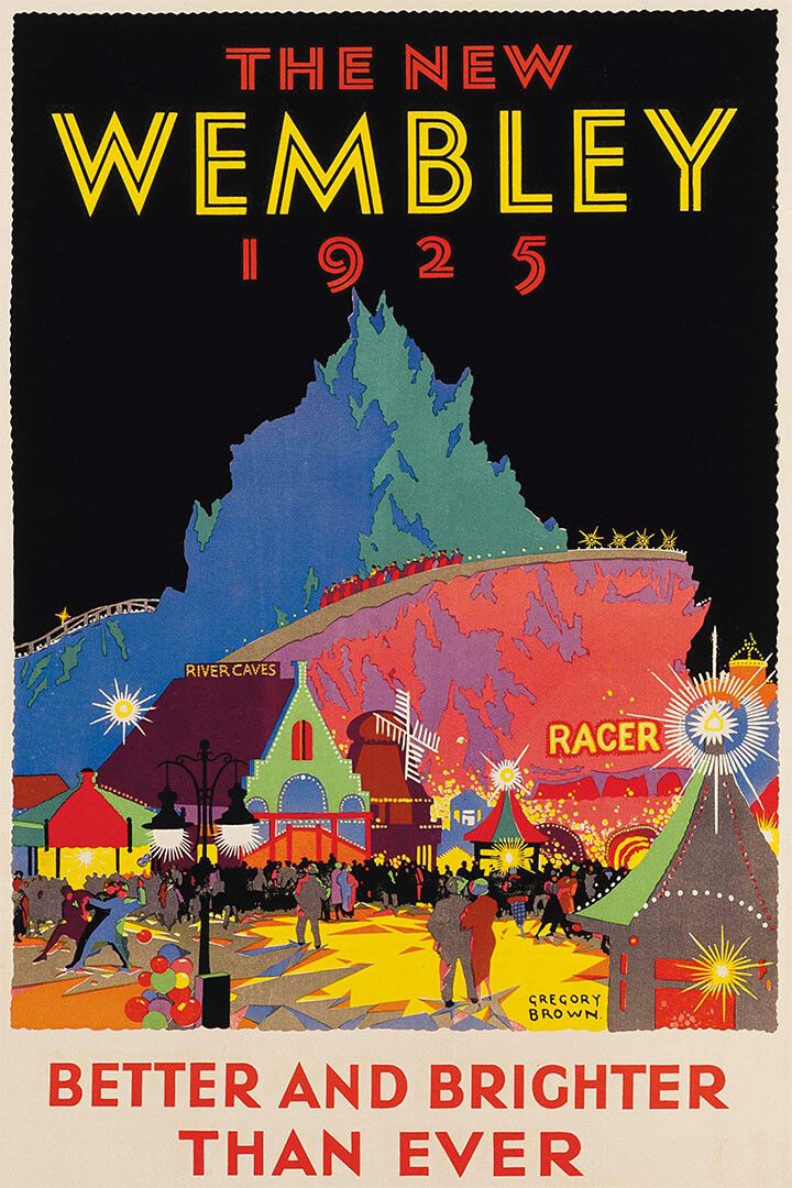 The New Wembley London 1925 Vintage Style Travel Jigsaw Puzzle