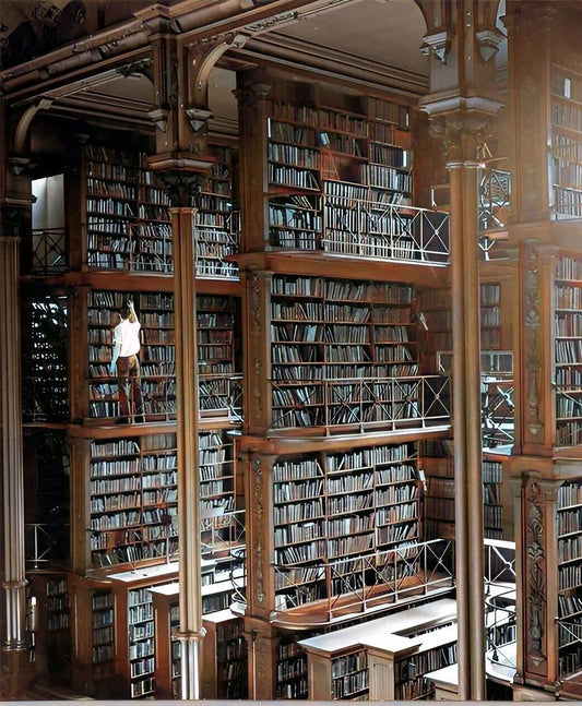 The Old Cincinnati Library Pre Demolition 1955 Colorized Magnet Magnet