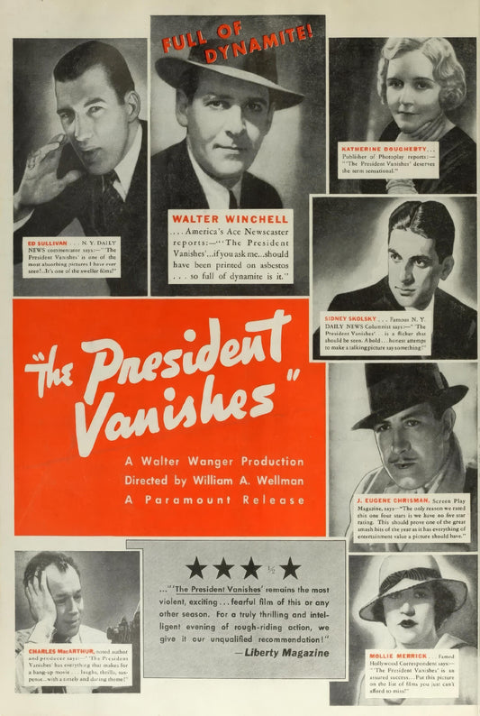 The President Vanishes (1934) Movie Magnet