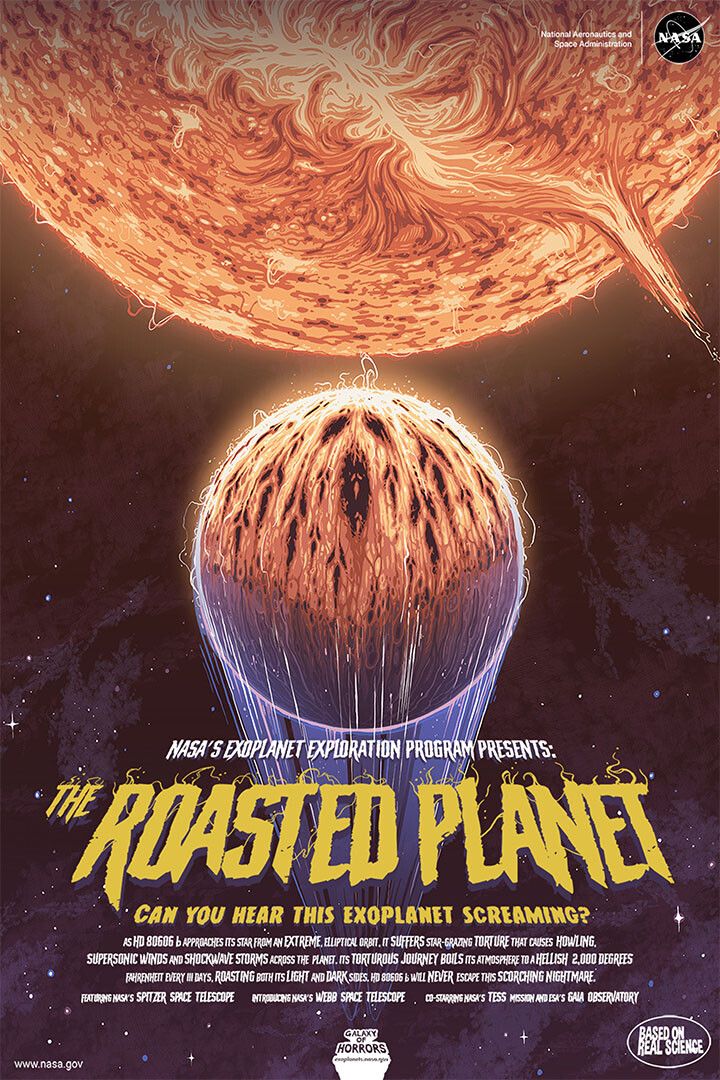 The Roasted Planet Nasa Space Age Horror Movie Style Jigsaw Puzzle