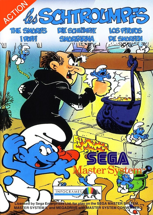 The Smurfs Sega Master System Print Poster
