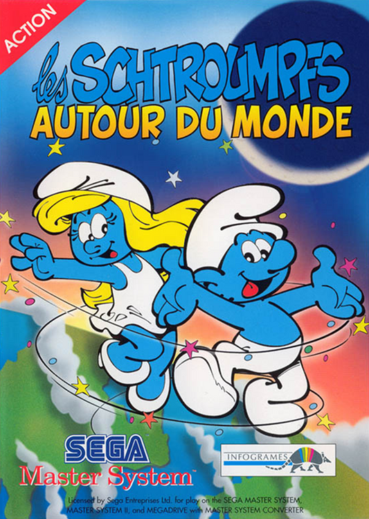 The Smurfs Travel The World Sega Master System Print Poster