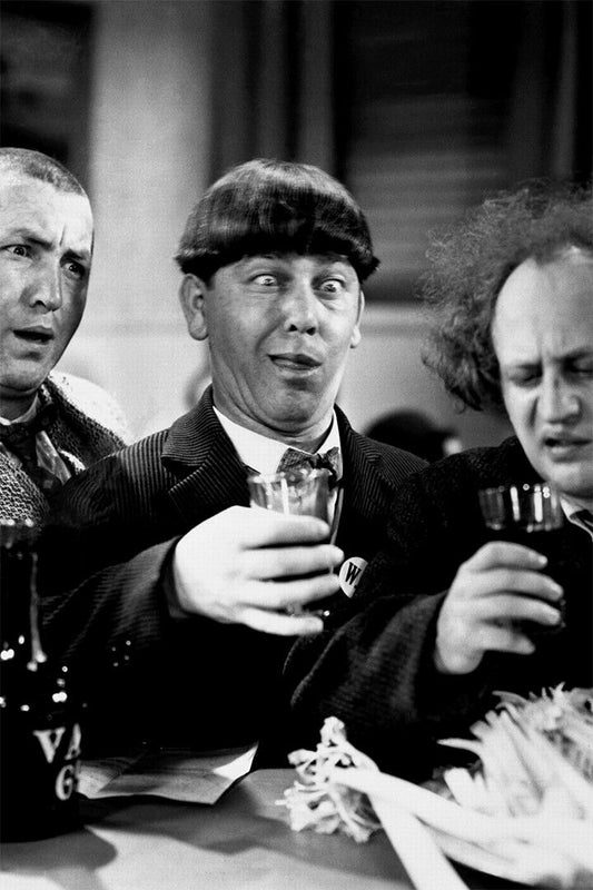 The Three Stooges With Drinks Movie Print Jigsaw Puzzle