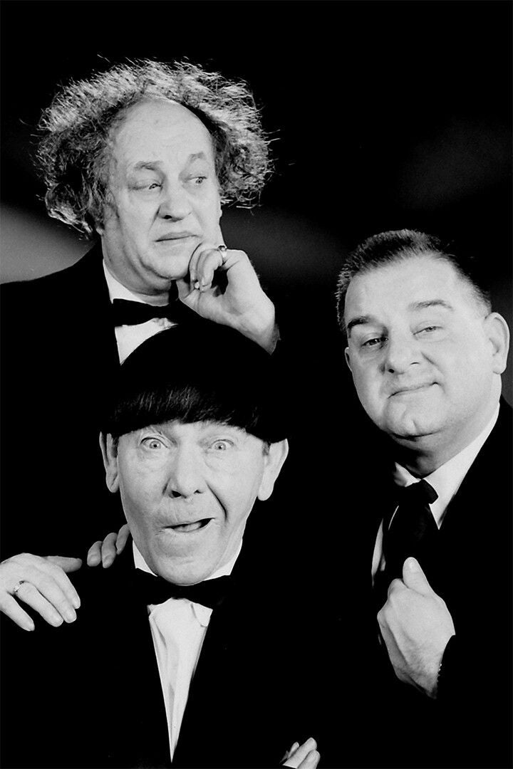 The Three Stooges With Drinks Print Canvas Jigsaw Puzzle