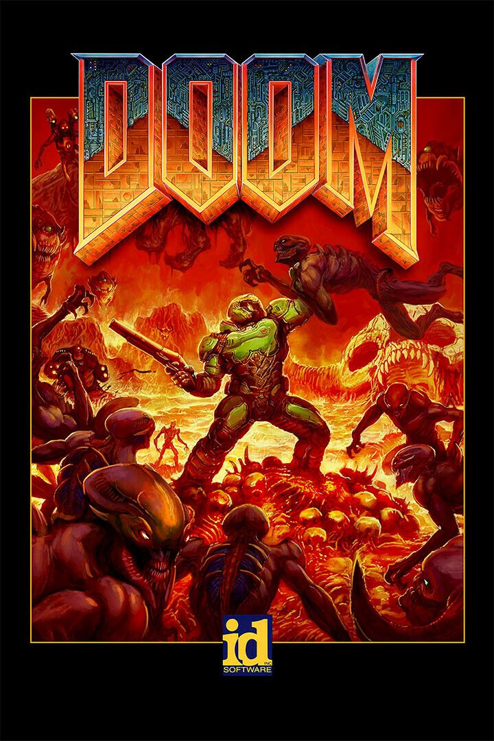 The Ultimate Doom Vintage Video Game Series Painting Jigsaw Puzzle