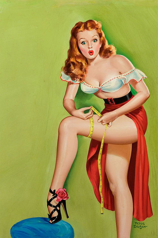 Thigh Measurement 1949 Vintage American Girl Pinup Jigsaw Puzzle