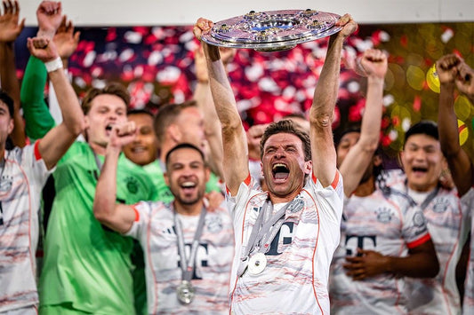 Thomas Muller Bayern Munchen League Champs Celebration Sports Jigsaw Puzzle