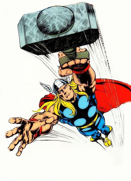 Thor Animated Action Print Poster