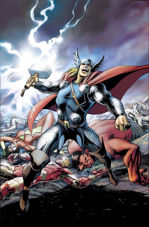 Thor Battle Scene Comic Print Poster
