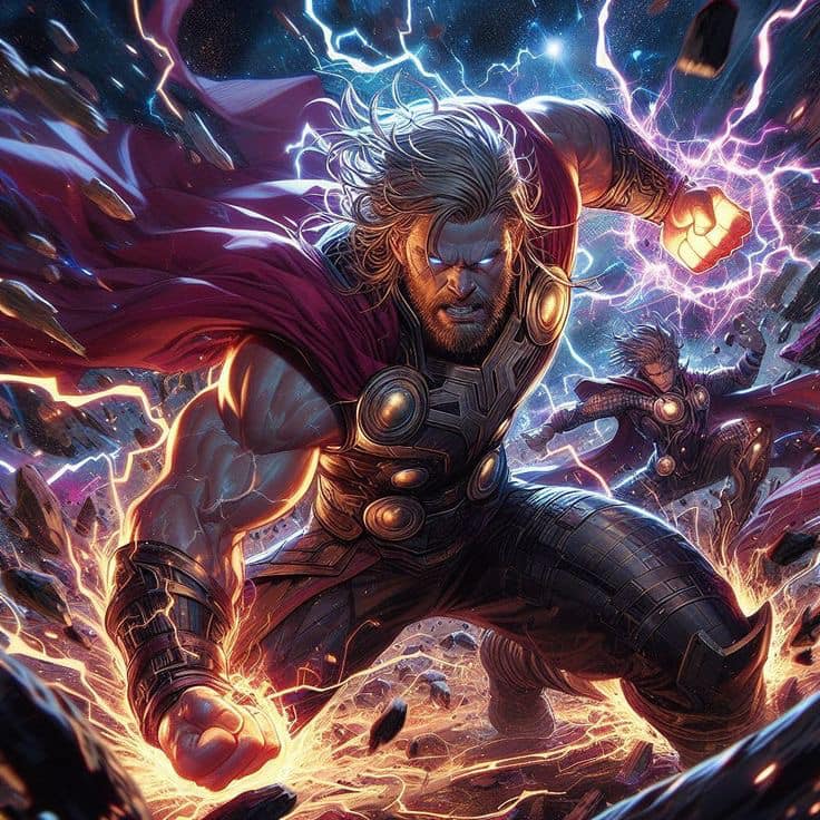 Thor Battle Scene (2) Print Poster