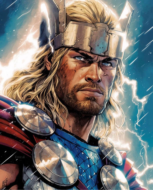 Thor Character Portrait Print Poster