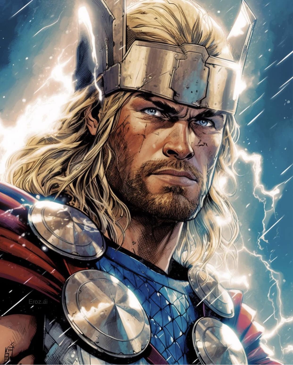 Thor Character Portrait Jigsaw Puzzle