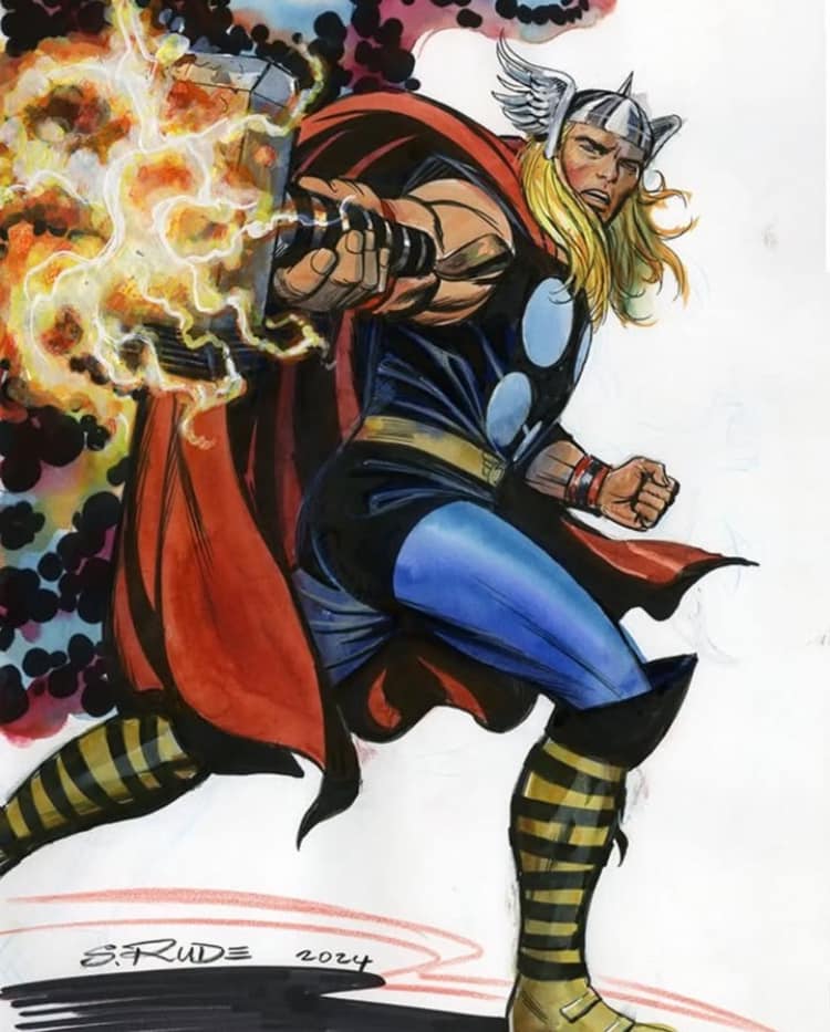 Thor Comic Action Pose Print Poster