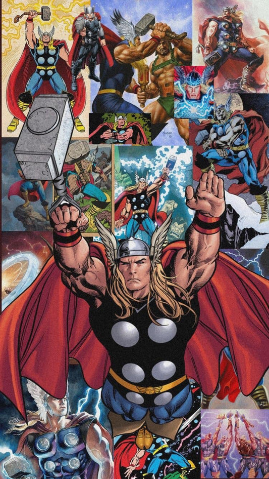 Thor Comic Collage Print Poster