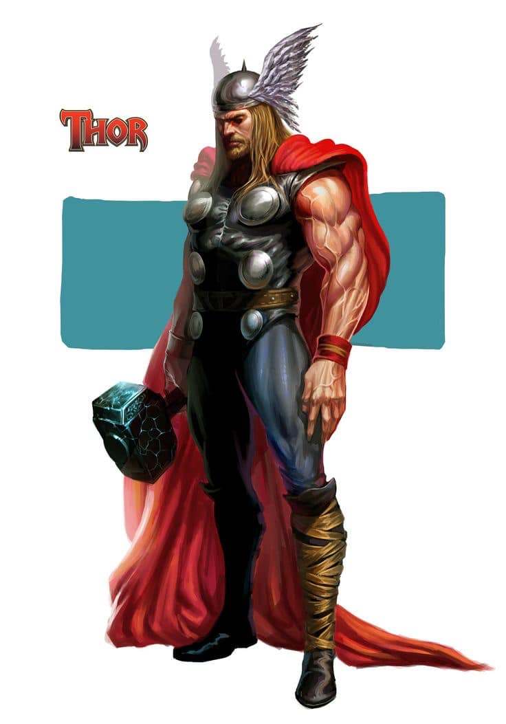 Thor Illustration Print Poster