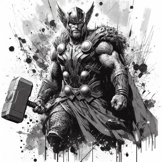 Thor Illustration Hero Print Poster