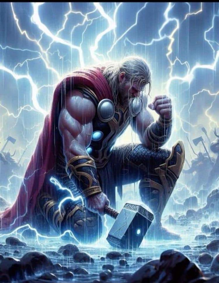Thor In Thunderstorm Jigsaw Puzzle