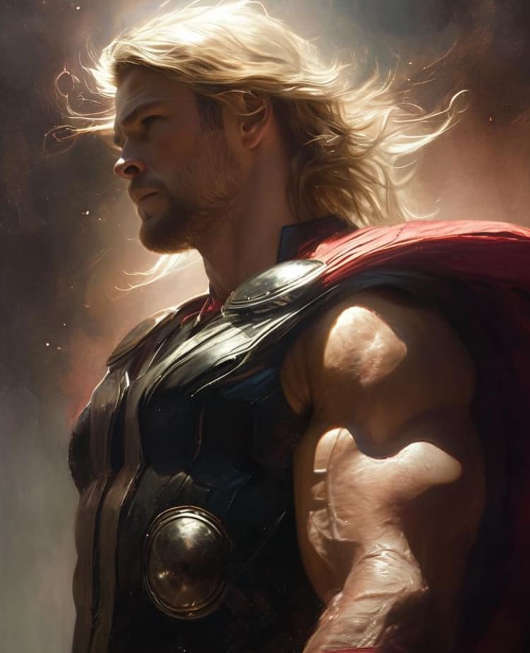 Thor Portrait Action Jigsaw Puzzle