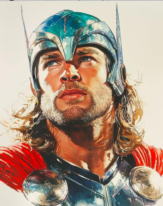 Thor Portrait Character Art Print Poster