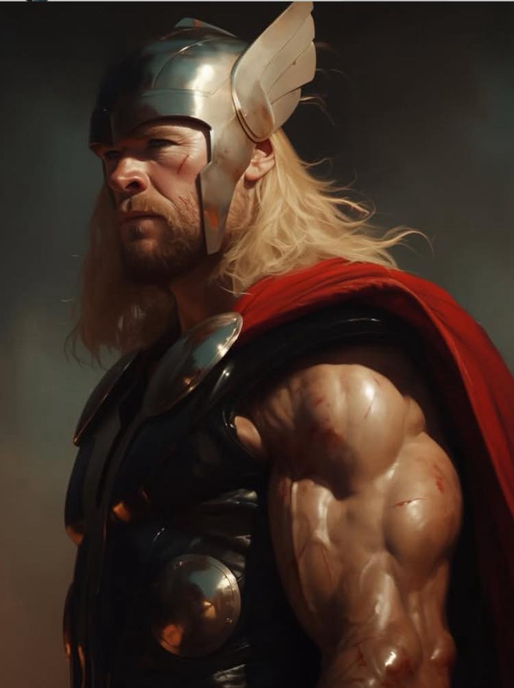 Thor Portrait Heroic (3) Print Poster
