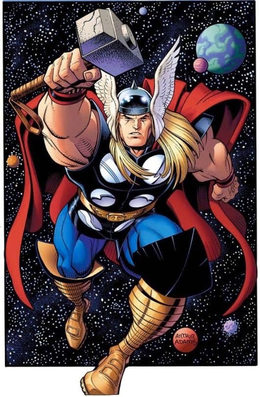 Thor Space Action Print Poster