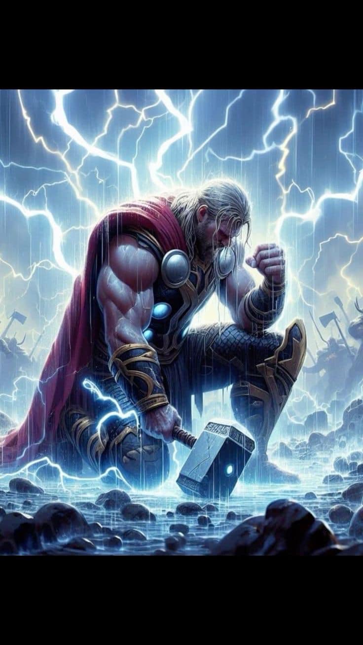 Thor Stormy Battle Scene Jigsaw Puzzle