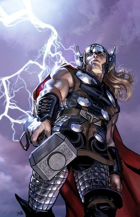 Thor Stormy Portrait Print Poster