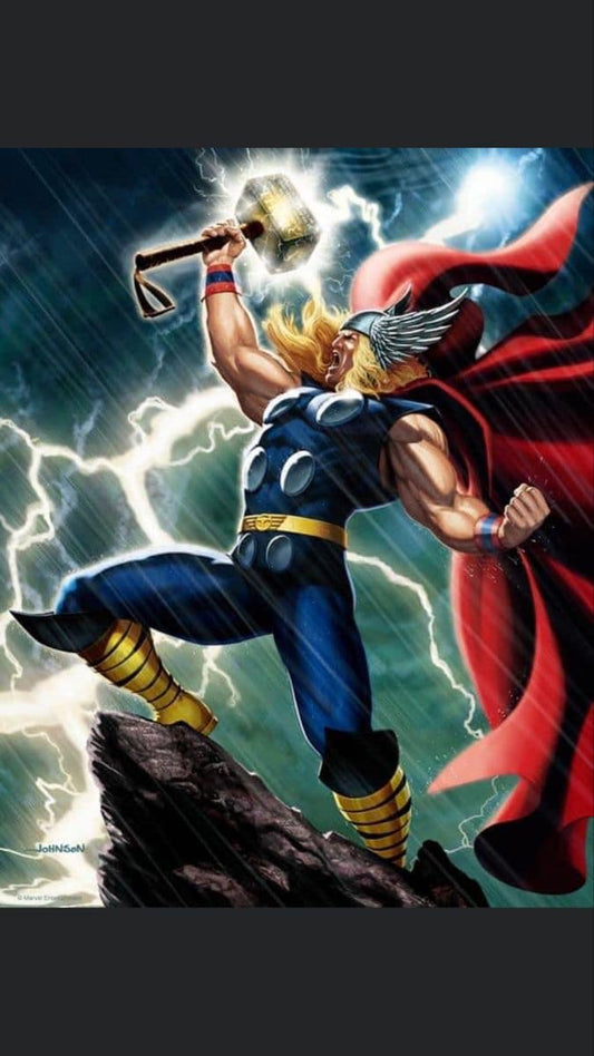 Thor Superhero Stormy Weather Print Poster