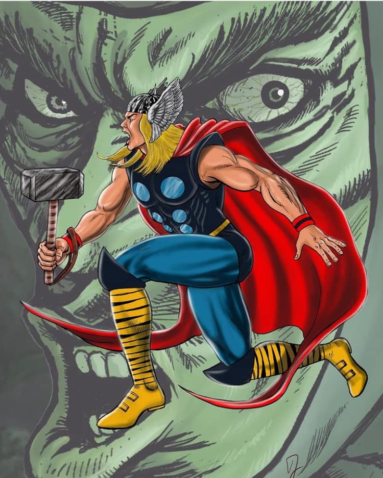Thor Vs Hulk Action Scene Jigsaw Puzzle