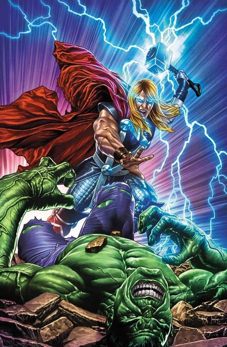 Thor Vs Hulk Comic Art Jigsaw Puzzle