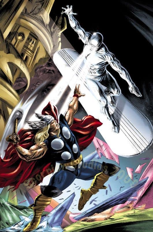 Thor Vs Silver Surfer Comic Art Jigsaw Puzzle