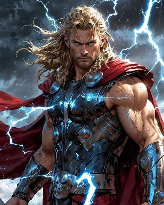 Thor Lightning God Strike 142 Print Poster