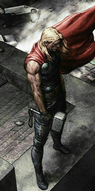 Thor Red Cape Hammer 872 Jigsaw Puzzle